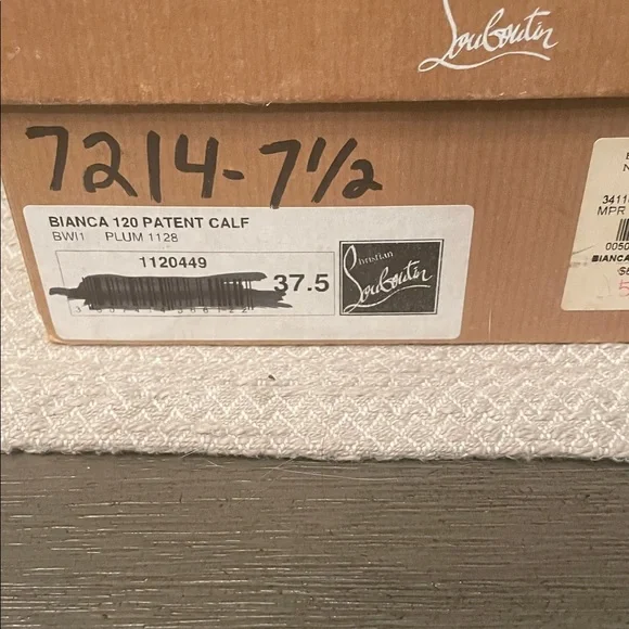 Christian Louboutin Women's maroon red bottom stiletto Heels 7.5 - Picture 8 of 9